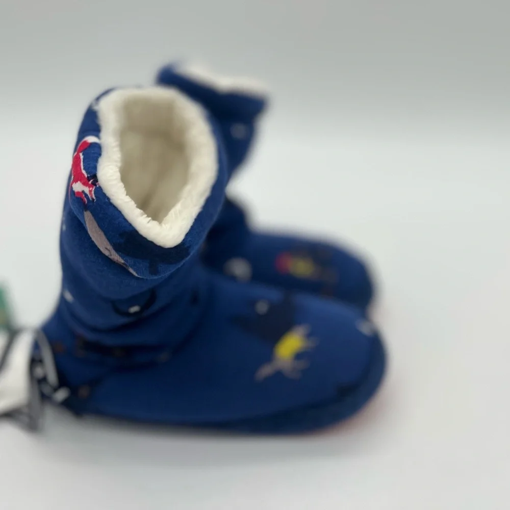 Joules Boy's Slipper Socks, Blue Woods Sz 11/12